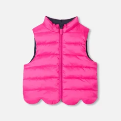 Jacadi Doudoune sans manches bébé fille réversible - lore ROSE/MULTICO Outlet