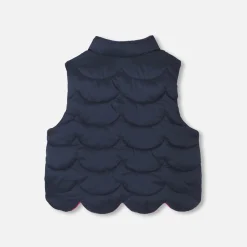 Jacadi Doudoune sans manches bébé fille réversible - lore ROSE/MULTICO Outlet