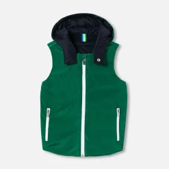 Jacadi Doudoune sans manches réversible enfant garçon - MARINE/VERT Hot