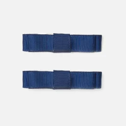 Jacadi Duo de barrettes à nœud plat enfant fille - marine MARINE JACADI Discount