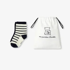 Jacadi Duo de chaussettes bébé - BLANC/MARINE New