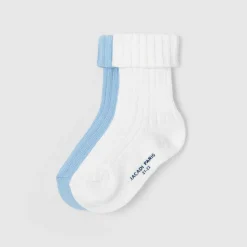 Jacadi Duo de chaussettes bébé garçon - BLANC/BLEU Clearance