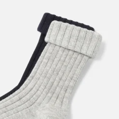 Jacadi Duo de chaussettes bébé garçon - MARINE/GRIS Outlet