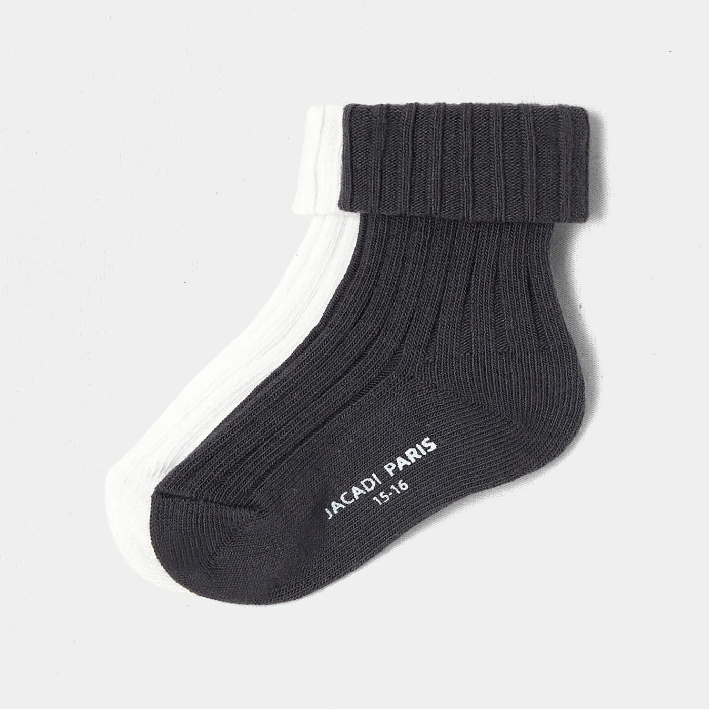 Jacadi Duo de chaussettes bébé garçon - BLANC/GRIS Outlet