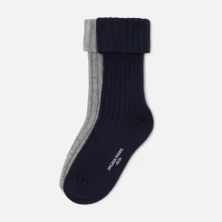 Jacadi Duo de chaussettes enfant garçon - MARINE/GRIS Best