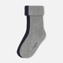 Jacadi Duo de chaussettes enfant garçon - MARINE/GRIS Best