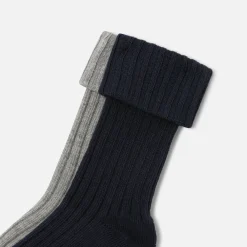 Jacadi Duo de chaussettes enfant garçon - MARINE/GRIS Best