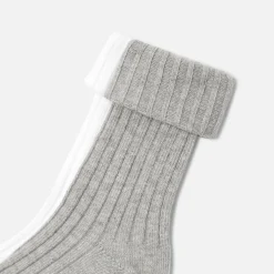 Jacadi Duo de chaussettes enfant garçon - BLANC/GRIS Outlet