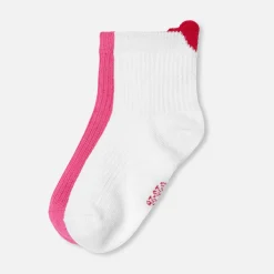 Jacadi Duo de chaussettes enfant fille - ROSE/BLANC Outlet