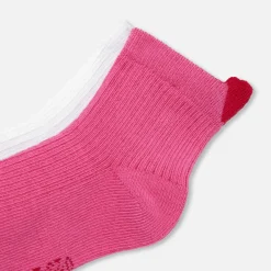 Jacadi Duo de chaussettes enfant fille - ROSE/BLANC Outlet