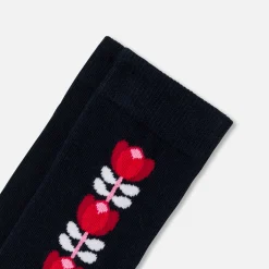 Jacadi Duo de chaussettes hautes enfant fille - marine MARINE JACADI Discount