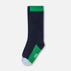 Jacadi Duo de chaussettes hautes enfant garçon MARINE/VERT Hot