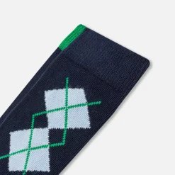 Jacadi Duo de chaussettes hautes enfant garçon MARINE/VERT Hot