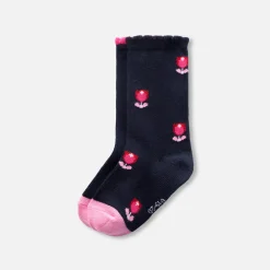 Jacadi Duo de chaussettes hautes bébé fille - lore MARINE/MULTICO