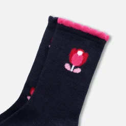 Jacadi Duo de chaussettes hautes bébé fille - lore MARINE/MULTICO