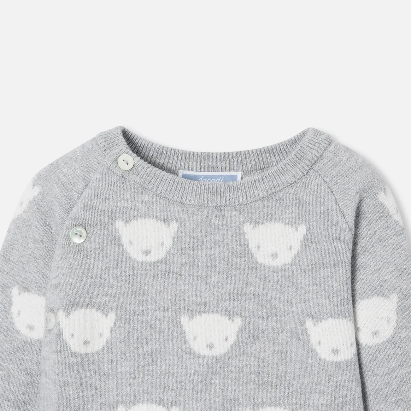 Jacadi Ensemble bébé en tricot jersey - GRIS/ECRU Online