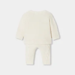 Jacadi Ensemble bébé en tricot torsadé - blanc doux BLANC DOUX JACADI