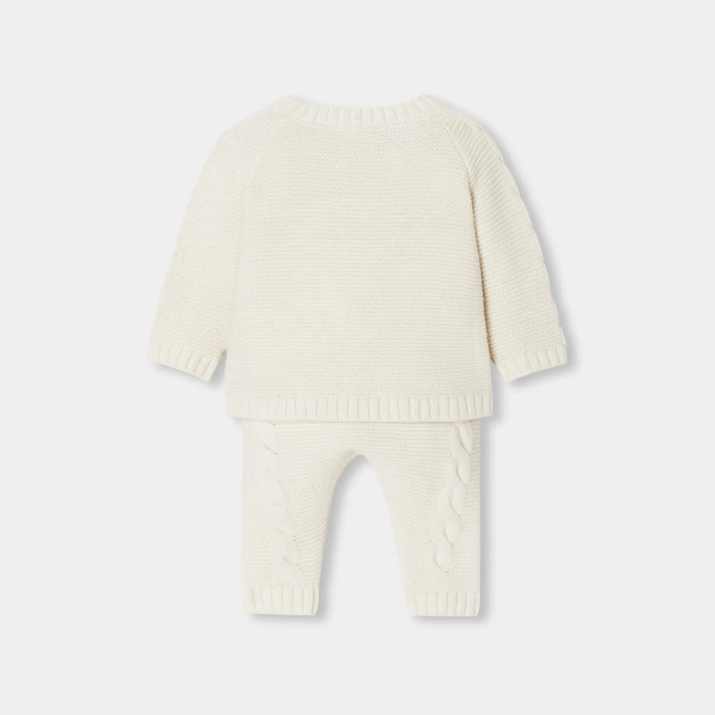 Jacadi Ensemble bébé en tricot torsadé - blanc doux BLANC DOUX JACADI