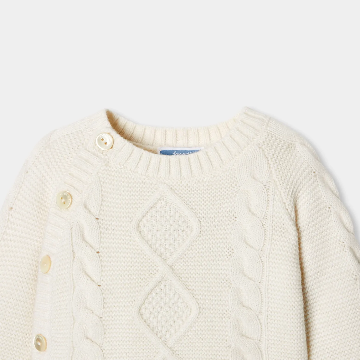 Jacadi Ensemble bébé en tricot torsadé - blanc doux BLANC DOUX JACADI