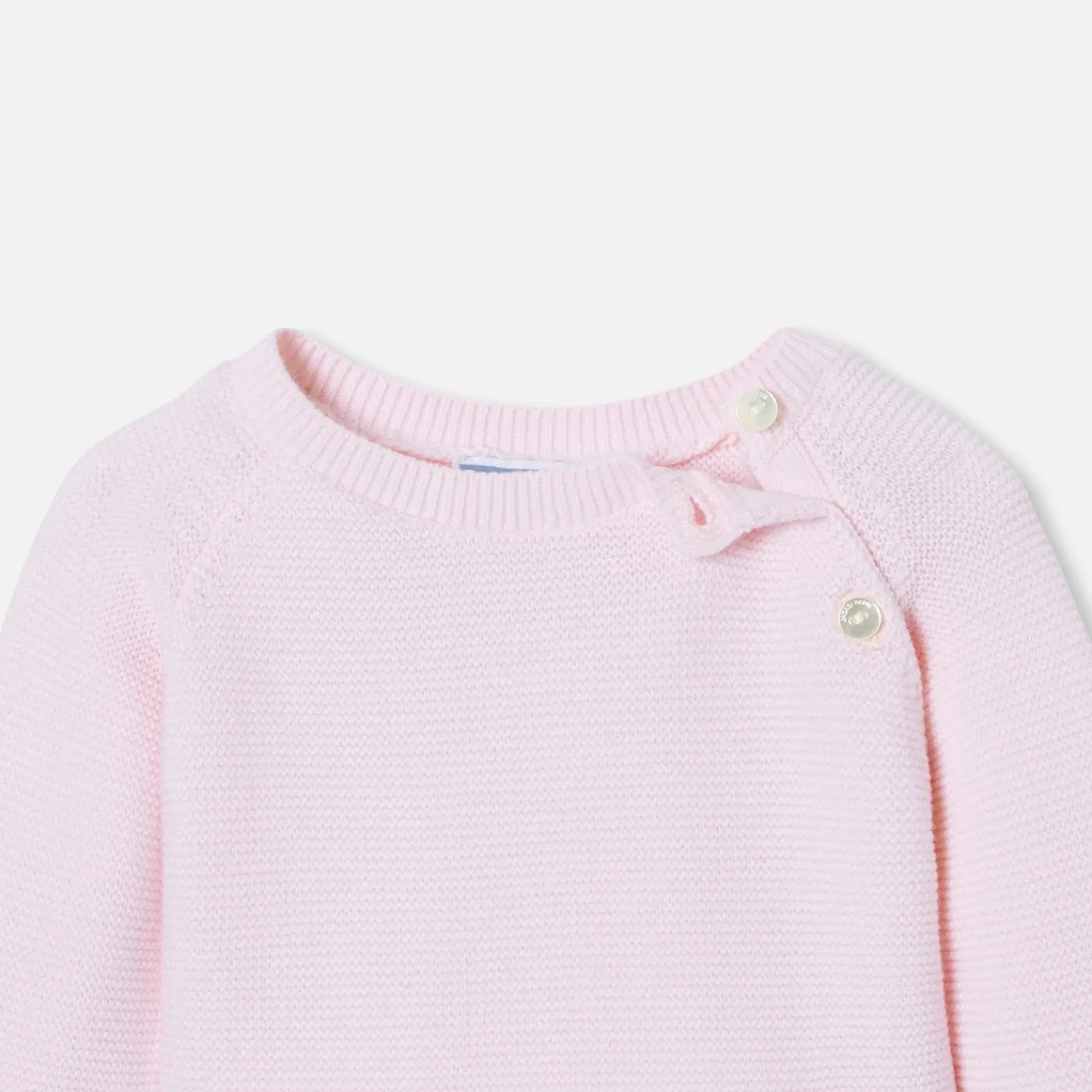 Jacadi Ensemble bébé fille en point mousse - rose pale ROSE PALE JACADI Discount