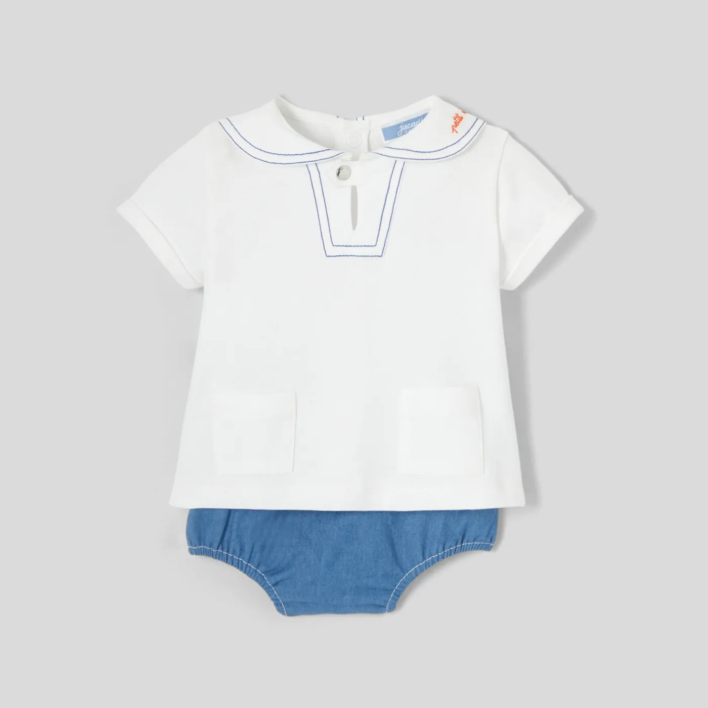 Jacadi Ensemble bébé garçon - BLANC/BLEU Outlet