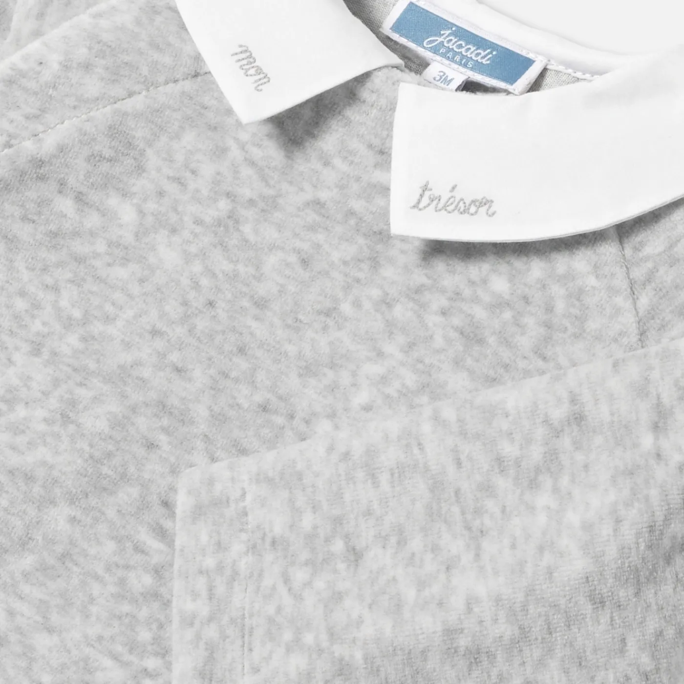 Jacadi Ensemble confort bébé en velours - gris chine clair GRIS CHINE CLAIR JACADI Outlet