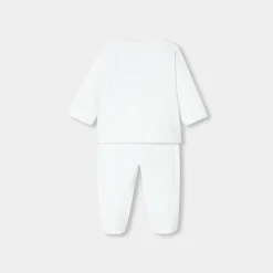 Jacadi Ensemble confort bébé en velours - blanc BLANC JACADI Clearance