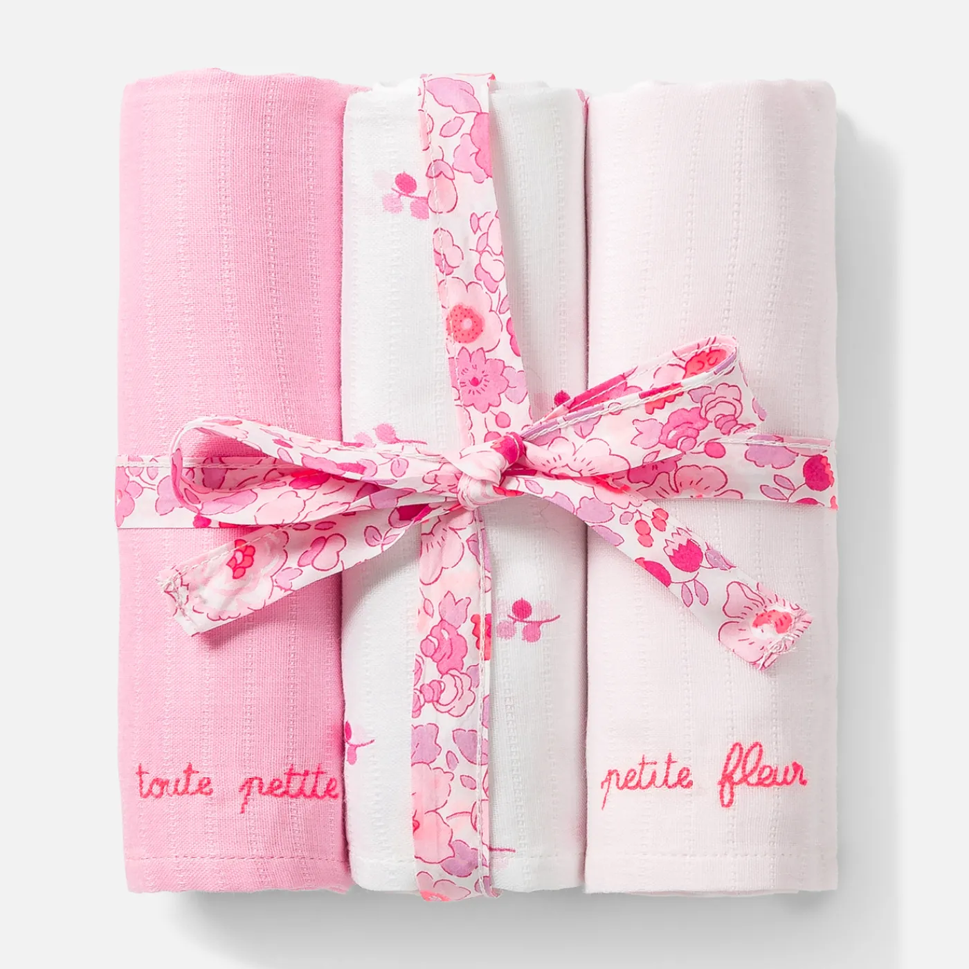 Jacadi Lot de 3 langes - lore ROSE/MULTICO Discount