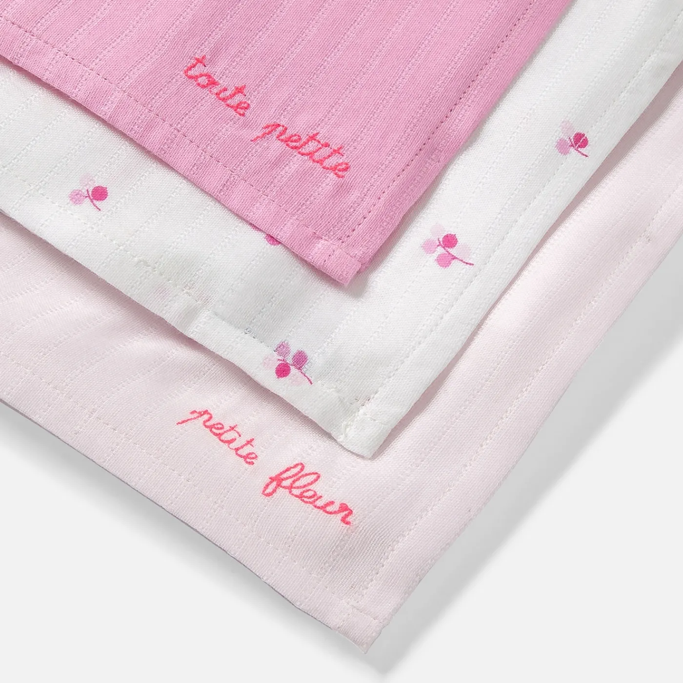 Jacadi Lot de 3 langes - lore ROSE/MULTICO Discount