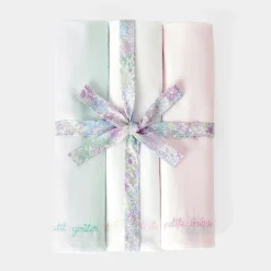 Jacadi Lot de 3 langes en coton - lore BLANC/MULTICO Clearance