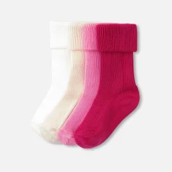 Jacadi Lot de 4 paires de chaussettes bébé fille - lore ROSE/MULTICO Discount