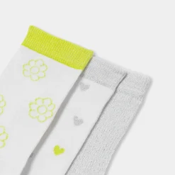 Jacadi Lot de chaussettes enfant fille - JAUNE FLUO Discount