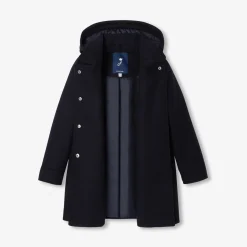 Jacadi Manteau enfant fille en laine - marine MARINE JACADI Clearance