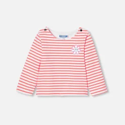 Jacadi Marinière bébé fille - BLANC/CORAIL New