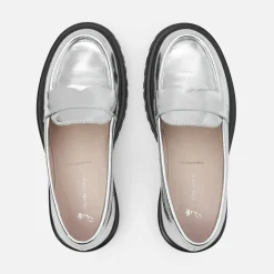 Jacadi Mocassins enfant fille en cuir glacé - ARGENT