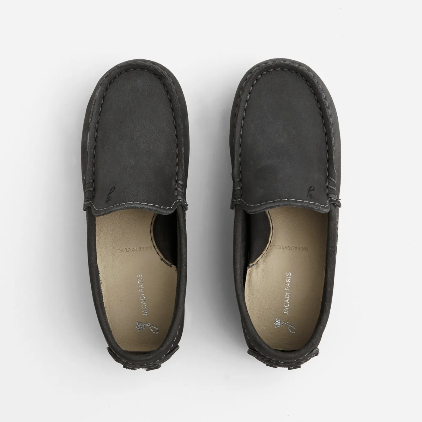 Jacadi Mocassins enfant garçon en nubuck - gris anthracite GRIS ANTHRACITE JACADI Outlet