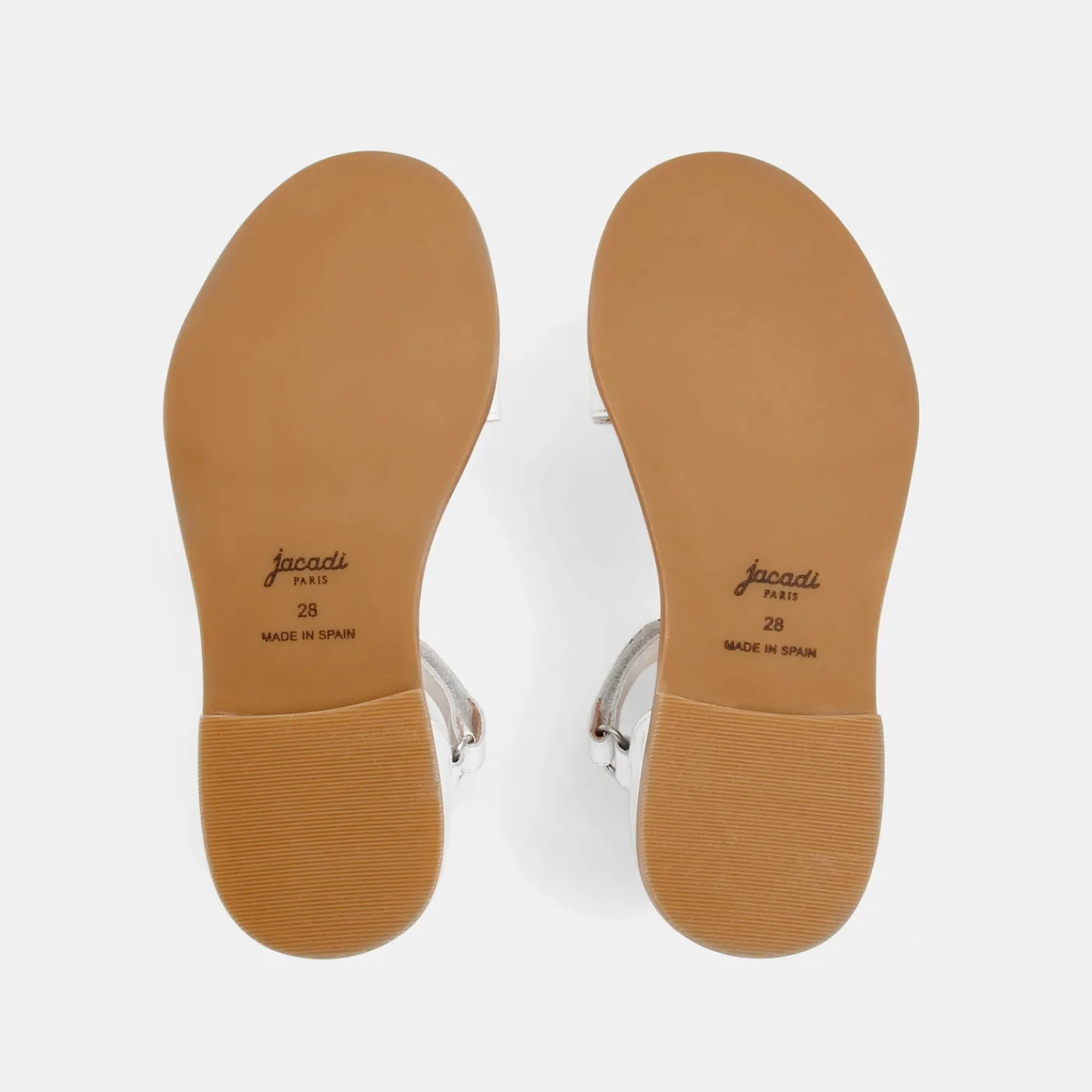 Jacadi Nu-pieds enfant fille en cuir verni - blanc BLANC JACADI Outlet