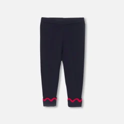 Jacadi Pantalon bébé fille en tricot - marine MARINE JACADI
