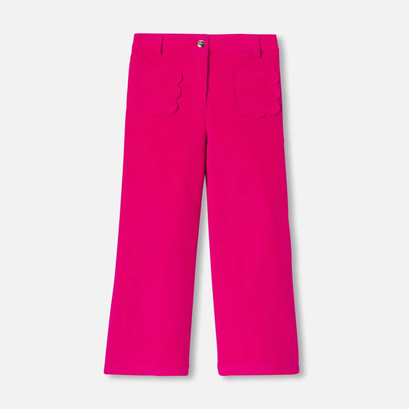 Jacadi Pantalon large en velours enfant fille - ROSE GRENADINE Sale