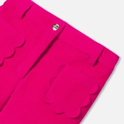 Jacadi Pantalon large en velours enfant fille - ROSE GRENADINE Sale