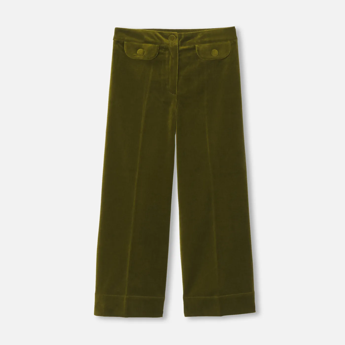 Jacadi Pantalon large enfant fille en velours - VERT OLIVE Discount