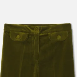Jacadi Pantalon large enfant fille en velours - VERT OLIVE Discount