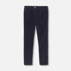 Jacadi Pantalon slim en velours enfant fille - marine MARINE JACADI Clearance