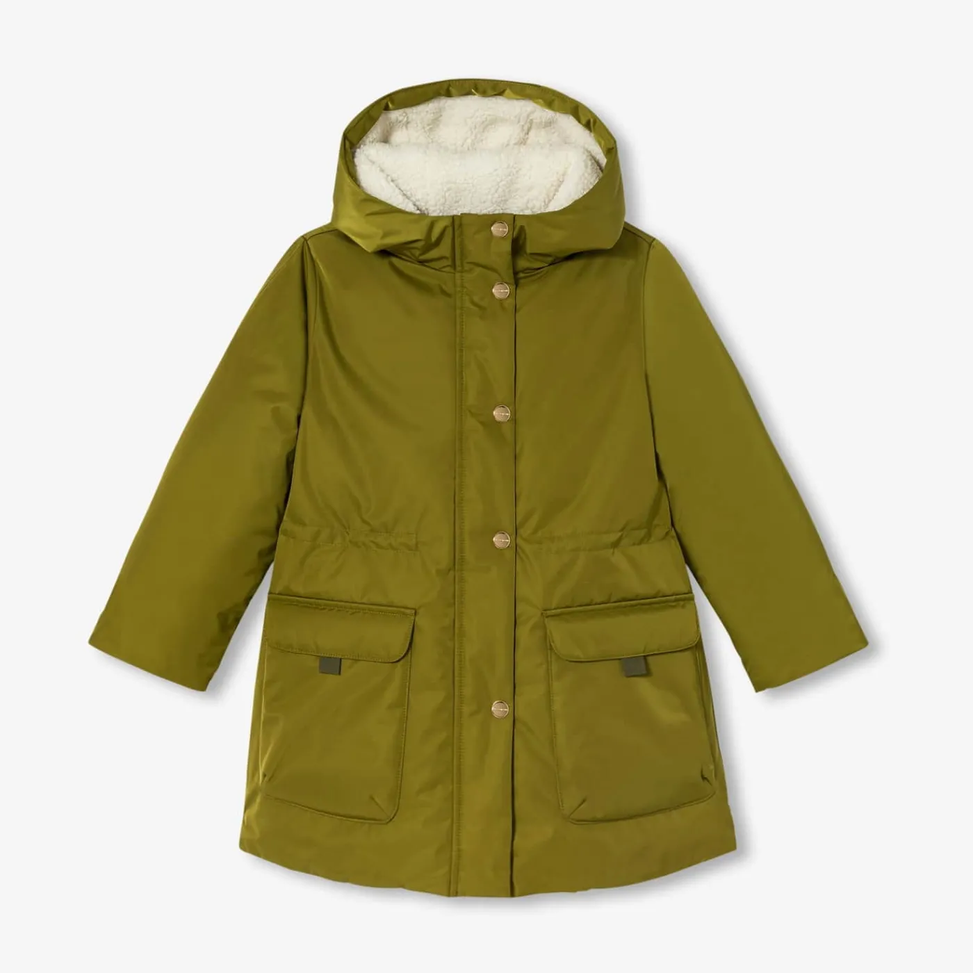 Jacadi Parka enfant fille doublée en sherpa - KAKI Sale