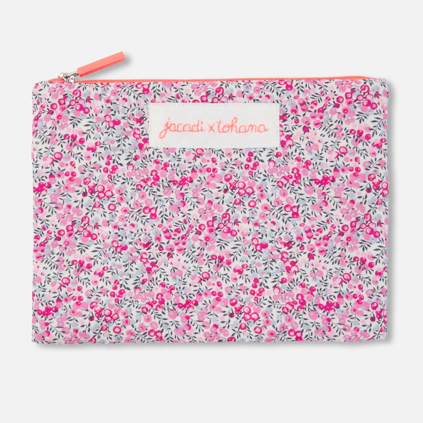 Jacadi Petite pochette en tissu Liberty - x Tohana - ROSE/GRIS Clearance