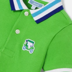 Jacadi Polo bébé garçon en piqué de coton - VERT TREFLE Online