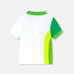Jacadi Polo bébé garçon en piqué de coton - BLANC/VERT Online