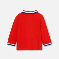 Jacadi Polo bébé garçon manches longues - ROUGE VIF Online