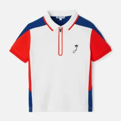 Jacadi Polo enfant garçon - BLANC/ROUGE Clearance
