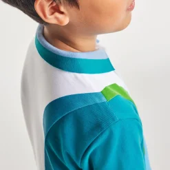 Jacadi Polo enfant garçon en piqué de coton - lore BLANC/MULTICO Outlet